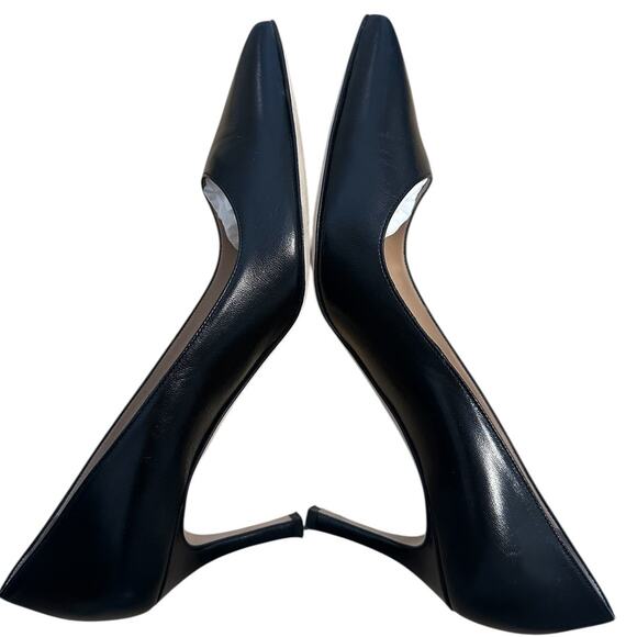 Manolo Blahnik BB Black Leather Pointed Toe High Heel Pump 39.5 - Picture 6 of 11